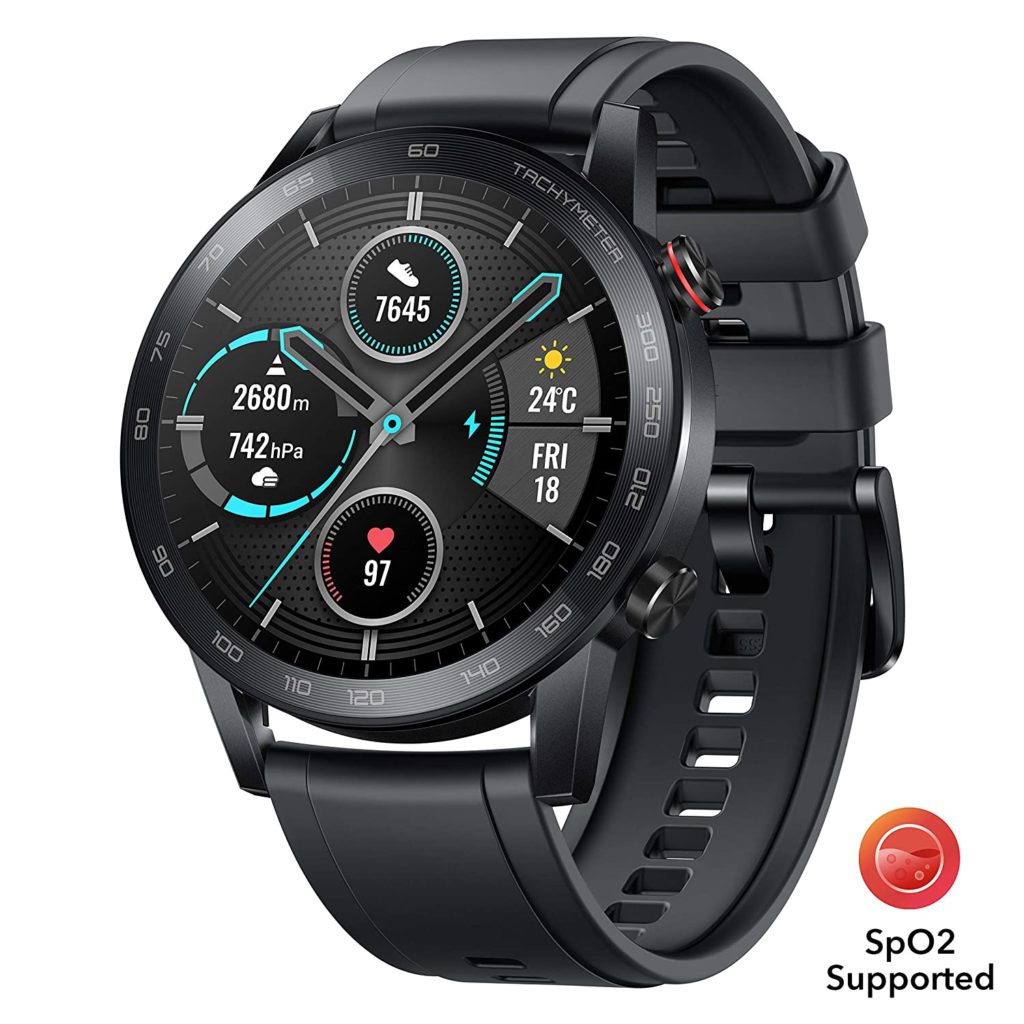 HONOR Magic Watch 2 (46mm, Charcoal Black) 14-Days Battery, SpO2, BT Calling & Music Playback, AMOLED Touch Screen