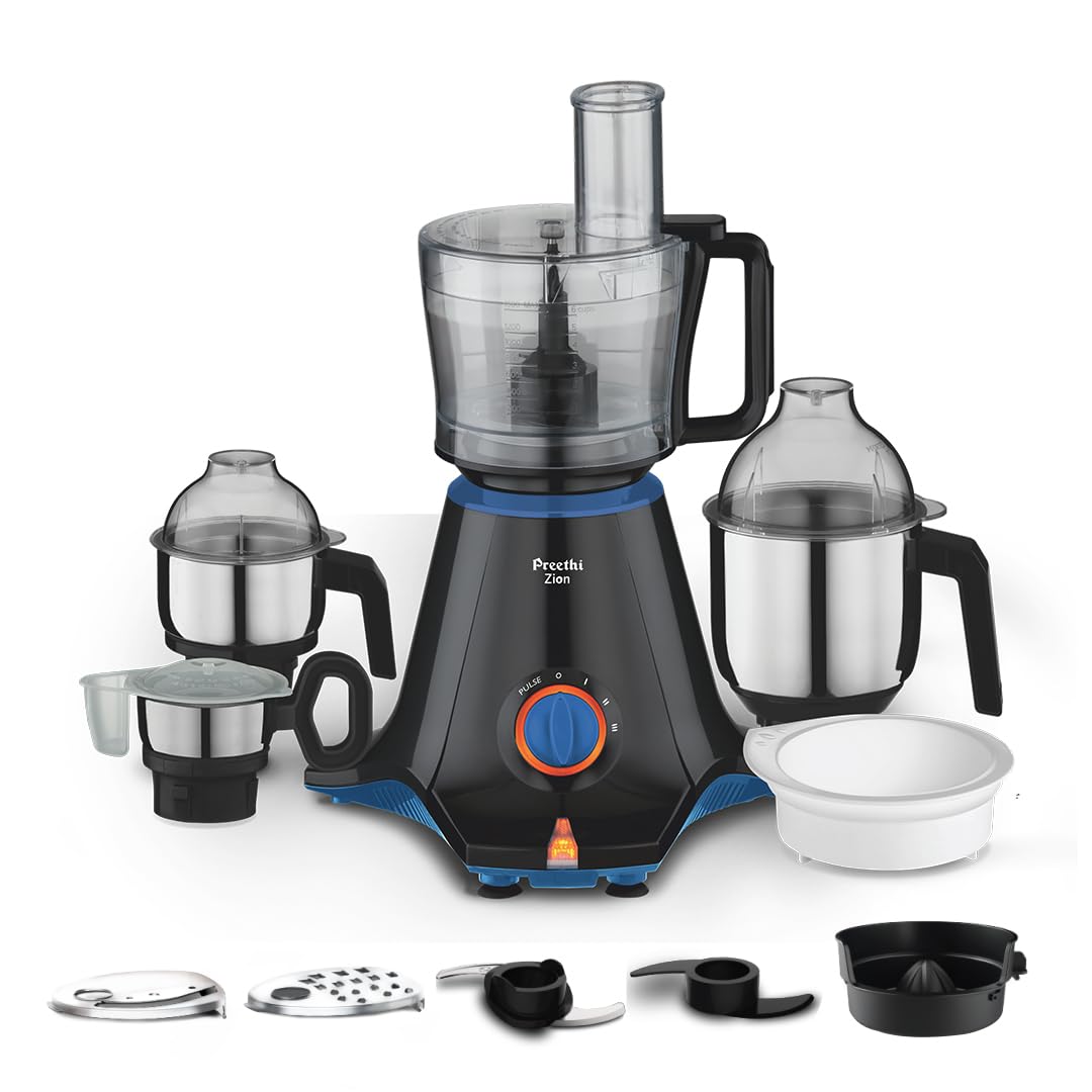 Preethi Zion Mixer Grinder for Kitchen - 4 Jars 750 Watt